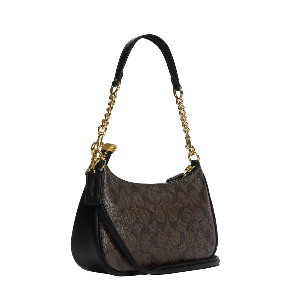 COACH Signature Teri Shoulder Bag with Chain Strap