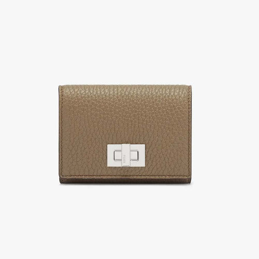 BUSINESS CARD HOLDER Beige Leather Business Card Holder