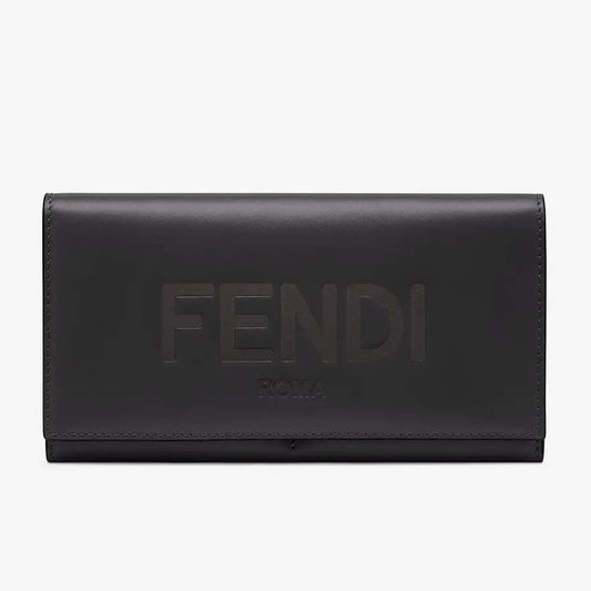 CONTINENTAL Black Leather Wallet