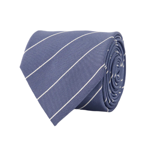 Pinstripe Slate Blue Tie