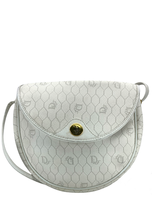 Dior Honeycomb Coated Canvas Monogram Shoulder Bag