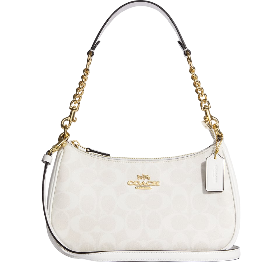 COACH Signature Teri Shoulder Bag with Chain Strap